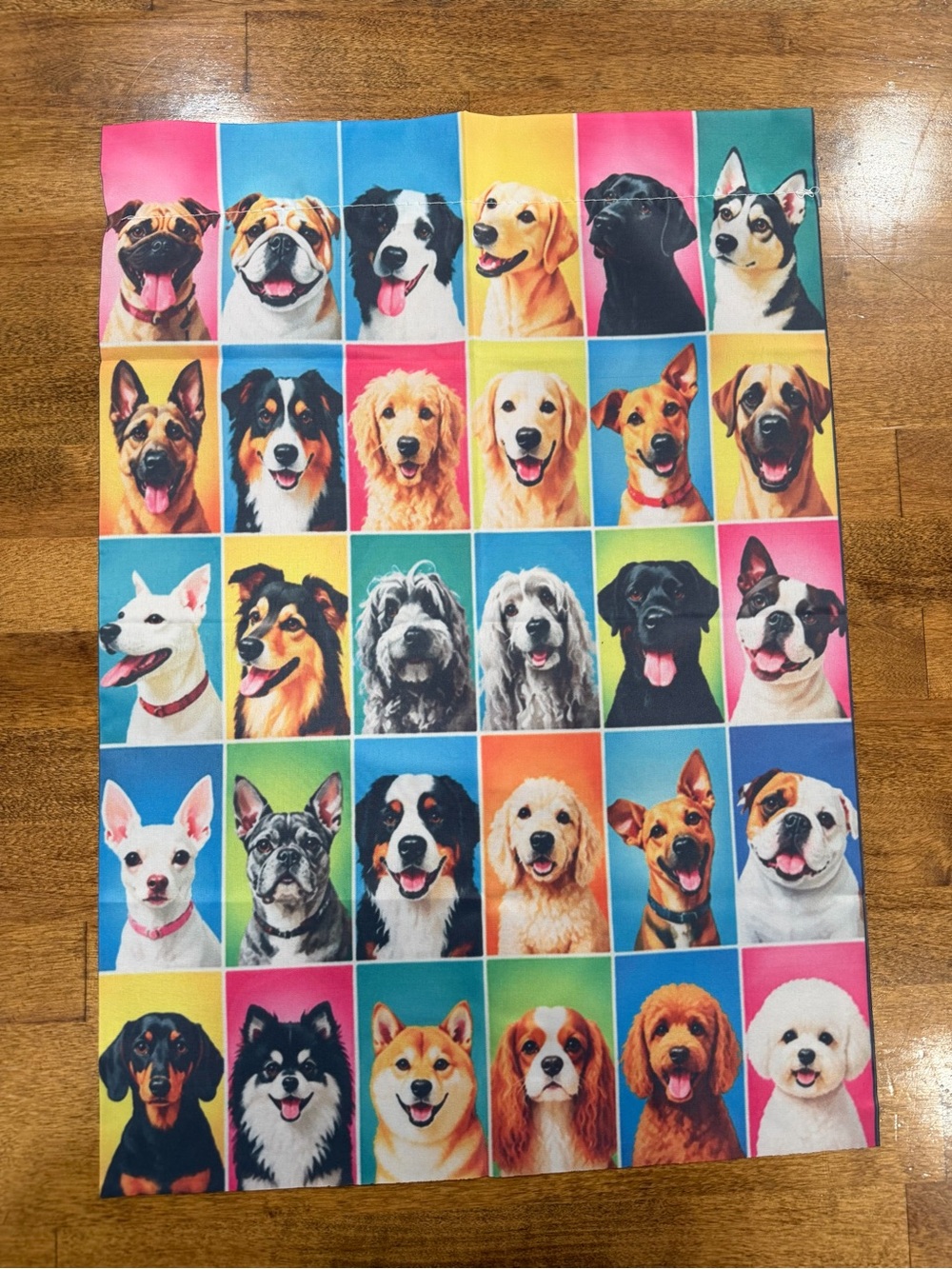 Multicolor Dog Portrait Garden flag